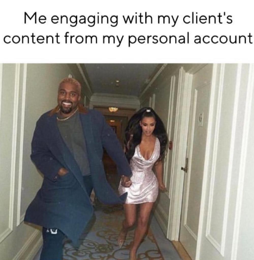 Me on my personal account boosting my client's content like Kanye chasing dreams! 😄📱🏃‍♂️

PS - Join our tribe of over 50k marketers from 12k+ brands and subscribe to our exclusive content straight to your inbox 5 days a week NOW 💌🚀

#marketing #digitalmarketing #dtc #dtcbrands