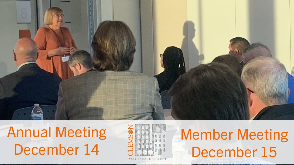 Last chance to register for the WU+D Annual Meeting + Member Meetings! Updates, future plans & more! Thurs & Fri, Dec 14 - 15 at @clemsonuniv: ecs.page.link/DjR2W @clemsoncafls @clemsoncecas @CUSoA_Clemson