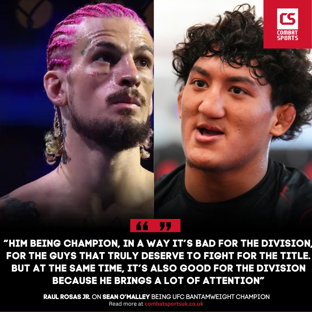 Raul Rosas Jr. has mixed feelings about <a href="/SugaSeanMMA/">Sean O'Malley</a> being the division's champion 🏆

🗣️ Do you think O'Malley being champ is good or bad for the division?