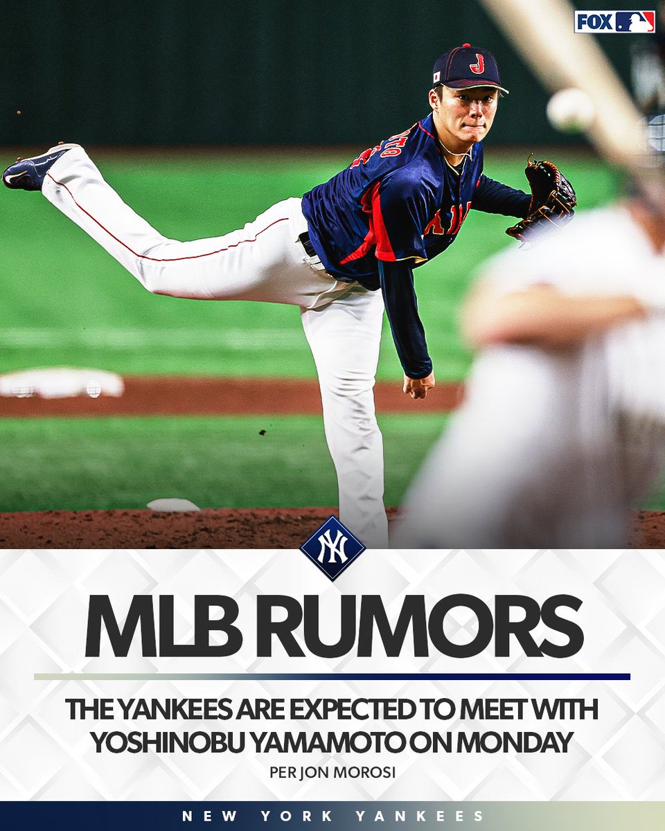 The Yankees are expected to meet with Yoshinobu Yamamoto on Monday, per <a href="/jonmorosi/">Jon Morosi</a>