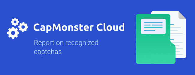 capmonstercloud's tweet photo. CapMonster Cloud users now have the opportunity to get reports on recognized captchas.

Learn more: https://t.co/u5QH5TDfzg https://t.co/GSS9g73hZO
