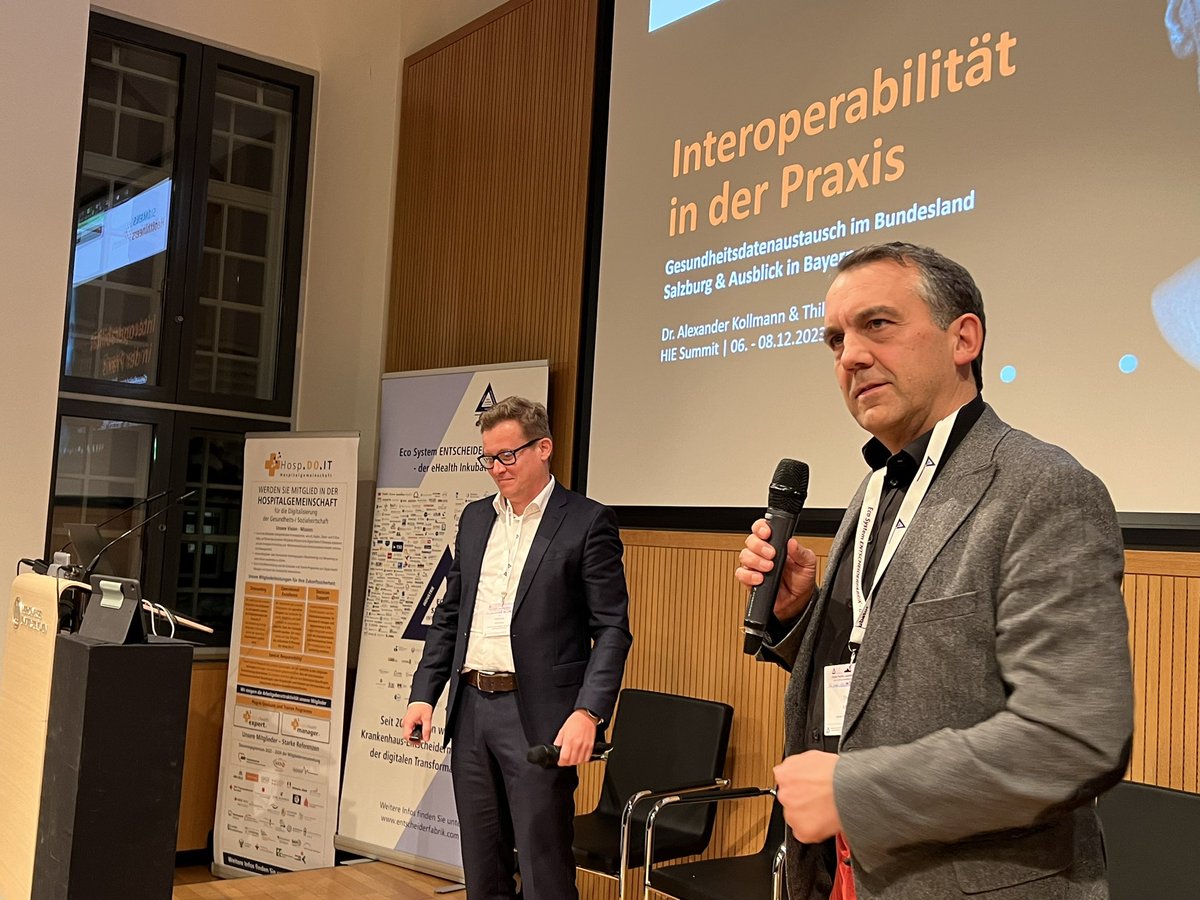 Pierre_Meier's tweet photo. #DHLS23, #SALK / @IHEAustria und @SiemensHealth ▶️ Interoperabilität in der Praxis: #ELGA als Basis für interoperabilitätsbasierte Produkte - die man in Co-Creation realisieren kann, um Win-Win zu ermöglichen 💪 https://t.co/UDfWwm7nQ8