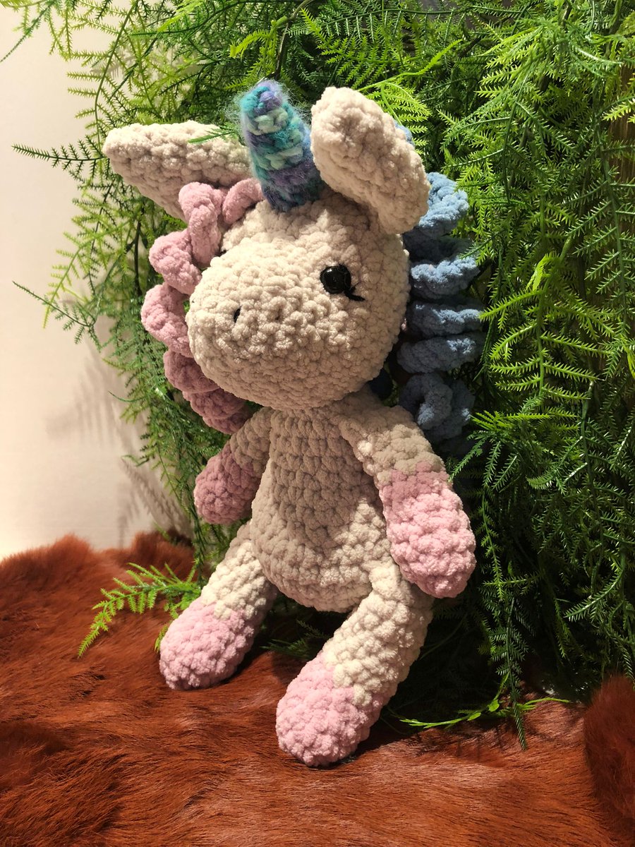 ItsCrochato's tweet photo. 🌈✨ Just finished crafting my crochet masterpiece – behold, the majestic unicorn! 🦄🧶 Unleashing my inner wizardry with yarn and a dash of sparkle. Who needs reality when you can have a mythical friend on your couch? 🪄💖 #CrochetMagic #UnicornDreams #CraftyCreation https://t.co/GgAKhZgjnv
