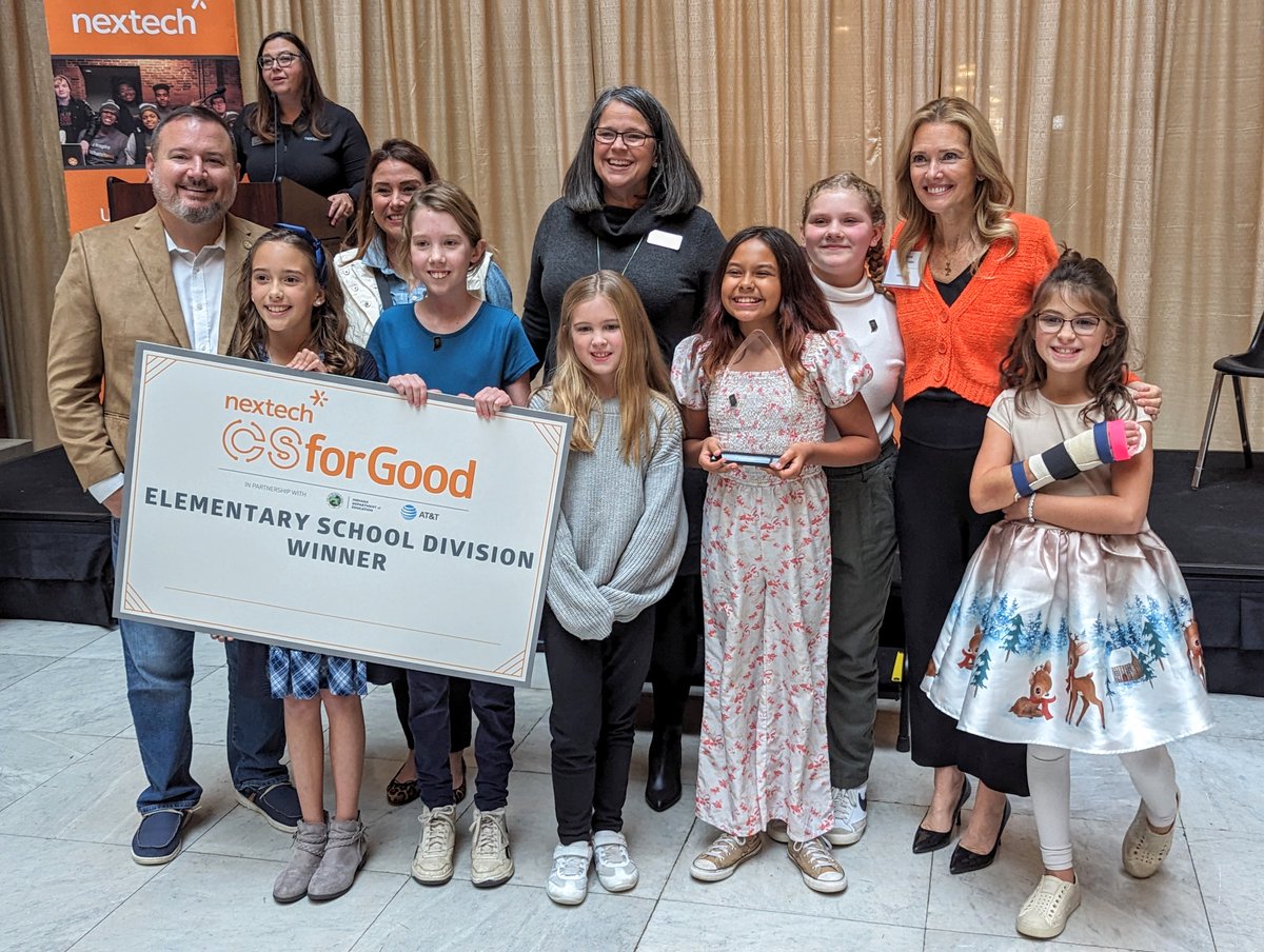 State Reps. Craig Haggard and Dave Hall joined students from Clarks Creek Elementary and Lakeview Elementary School as they tied to win the CSforGood Showcase competition for their work in computer science. Congratulations to these students for their hard work!