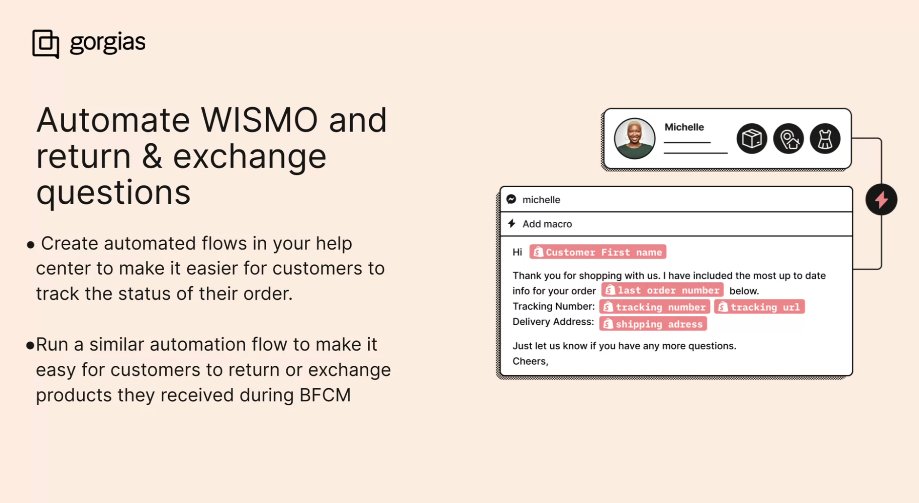 Now that #BFCM has wrapped, it's time to consider how to address customer questions about order tracking and returns. 🤔 @gorgiasio recommends automating your tickets so you can focus on other aspects of your business ⬇️