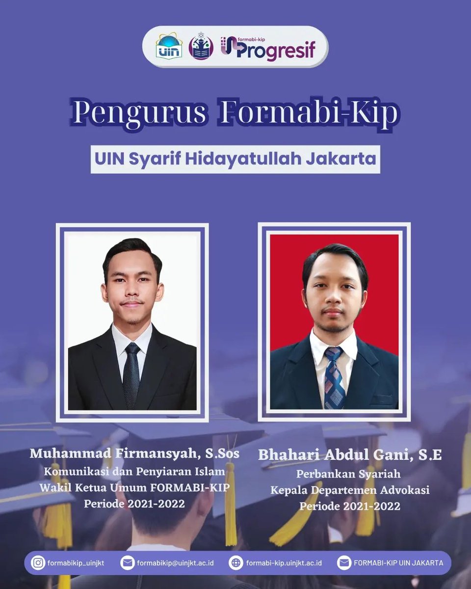 formabi_uinjkt's tweet photo. SELAMAT DAN SUKSES ATAS WISUDA KE-130

"Satu fase telah selesai, tapi petualangan mu masih terus berlanjut, Selamat atas pencapaian luar biasa ini. Dengan toga dan topi sebagai senjatamu, hadapi dunia dan buktikan impianmu tak ada yang tak mungkin." Selamat Wisuda! https://t.co/VTmSZStZB7