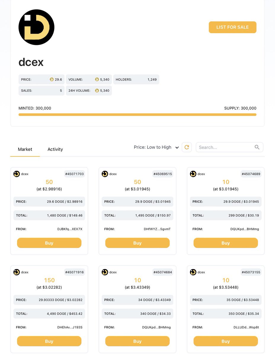 DogiDrc20's tweet photo. Congratulations @Doginalsclub on the launch of $DCEX today! What enthusiasm! 🤩

The #DRC20 ecosystem has a bright future ahead...😉

You can get $DCEX on @doggy_market or @verydogelabs. https://t.co/Lysw2KR5cD