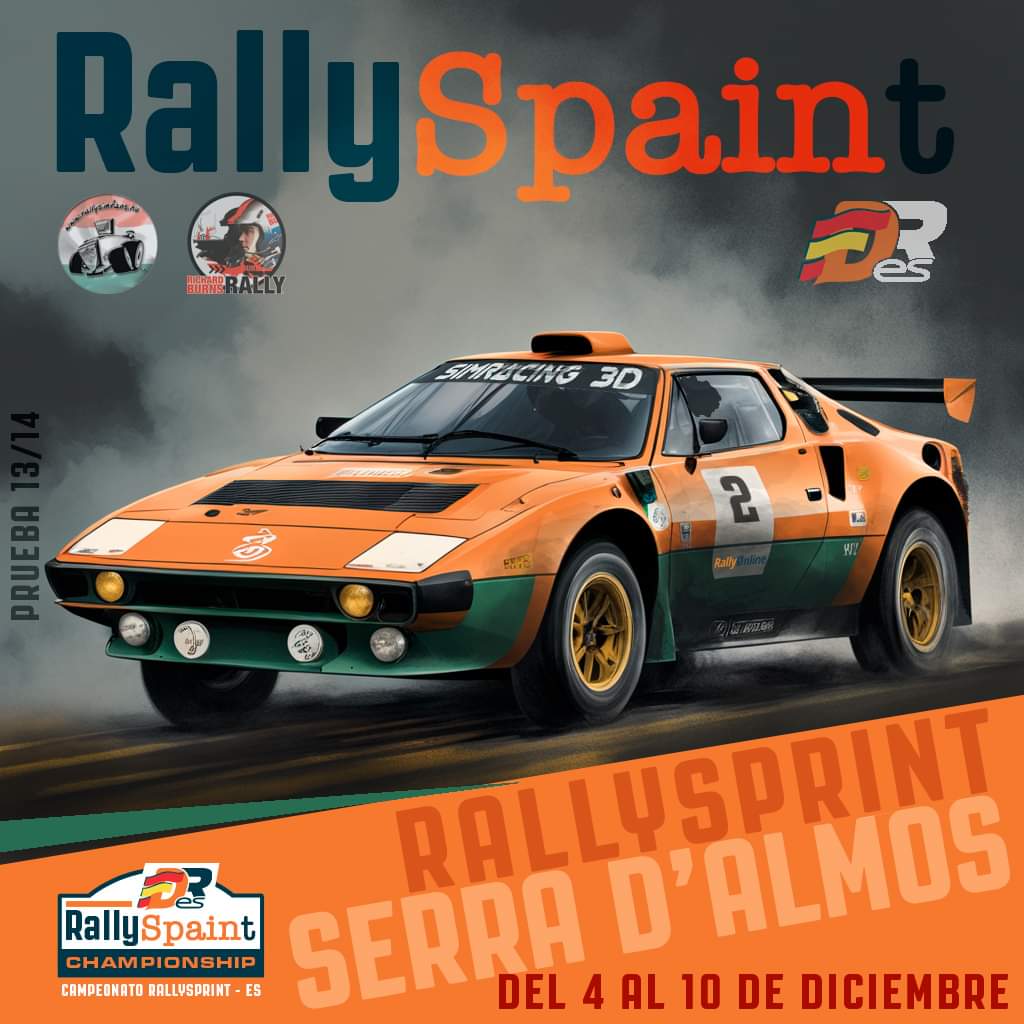 RALLYSPRINT SERRA D'ALMOS (RBR)
Pues esto se va acabando señores... 13ª prueba del Campeonato RallySpaint con RBR.
La Serra d'Almos, el tramo muy corto de poco más de 4 km en una sola dirección. La longitud es tan corta, que hemos decidido hacer 4 pasadas.