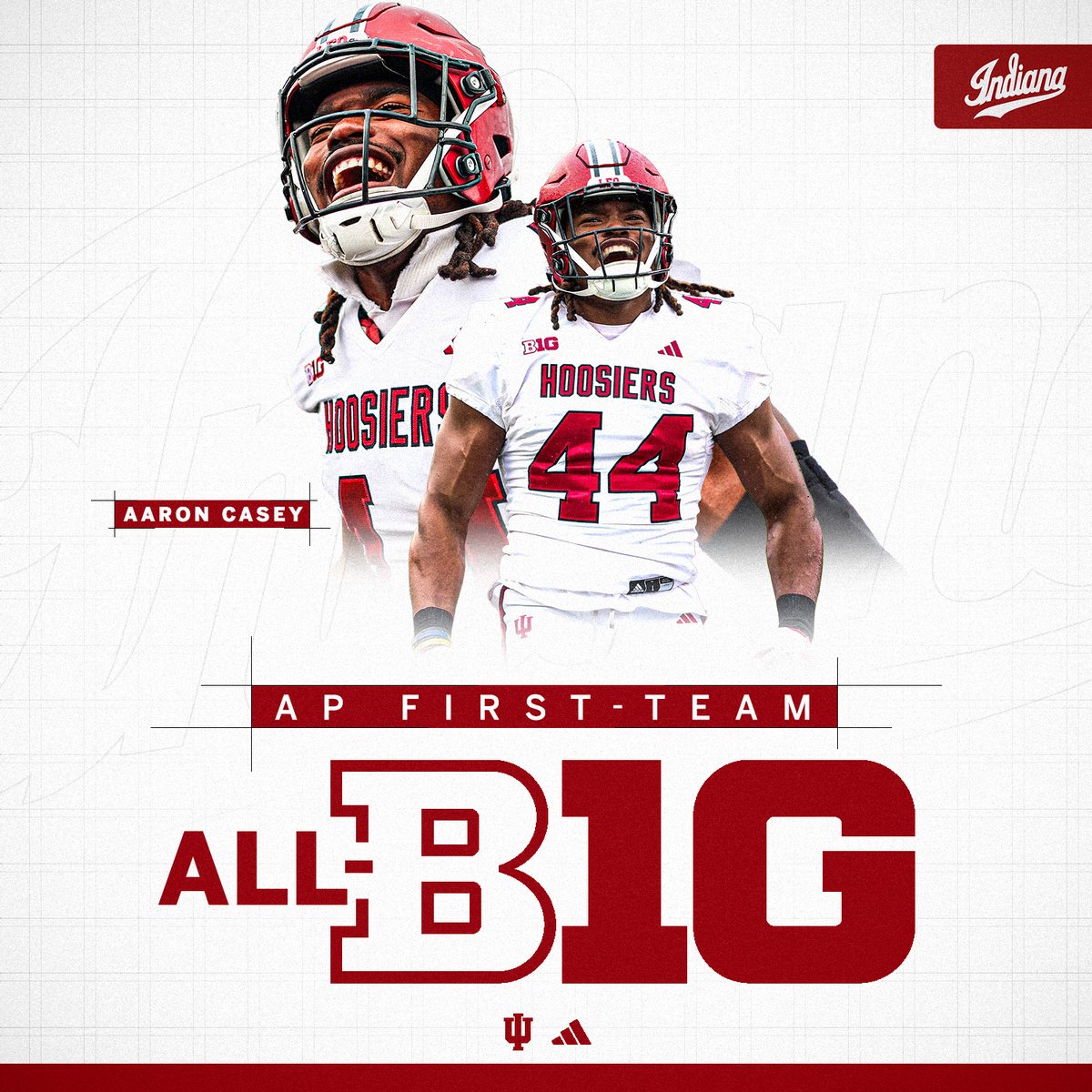 AP All-B1G 💥

The nation's 𝗹𝗲𝗮𝗱𝗲𝗿 in solo tackles for loss &amp; first Indiana football defender with 100 tackles since 2016.