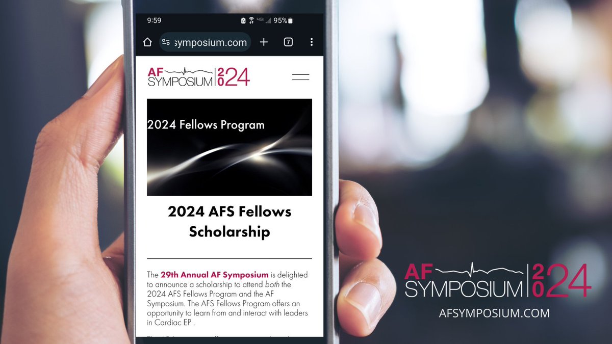 Don’t   miss the deadline to submit your applications or nominations for the 2024 AFS Fellows Scholarship. Link to details: bit.ly/3Gw46dP #afsymposium2024