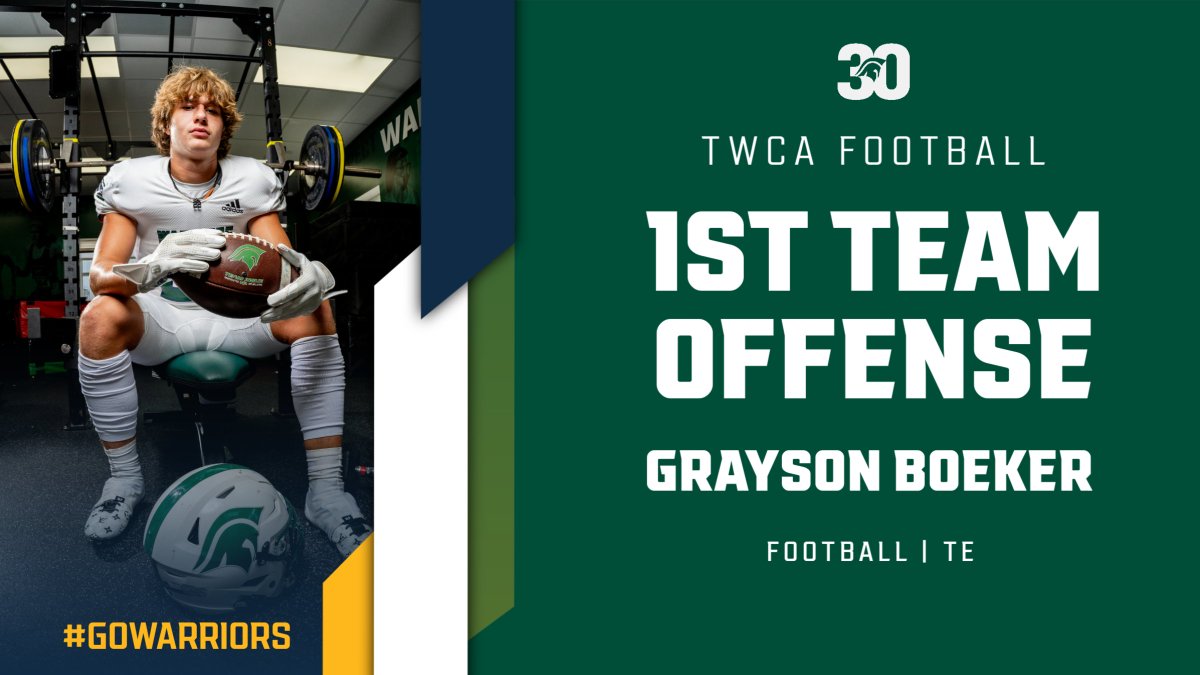 Congratulations to Hunter Bowman and Grayson Boeker for making 1st Team Offense for the 2023 Football Season.