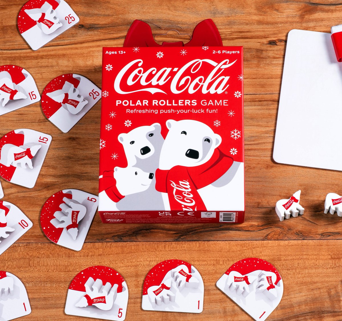 FunkoGames's tweet photo. Name a more iconic trio than the Coca-Cola Polar Bear family, WE WILL WAIT! And while we’re waiting, check out Coca-Cola Polar Rollers:
🥤: https://t.co/zWk8NL0bdA
#CocaCola #CocaColaBear #FunkoGames #HolidayGames #GameNight https://t.co/x3cHDN3eFU