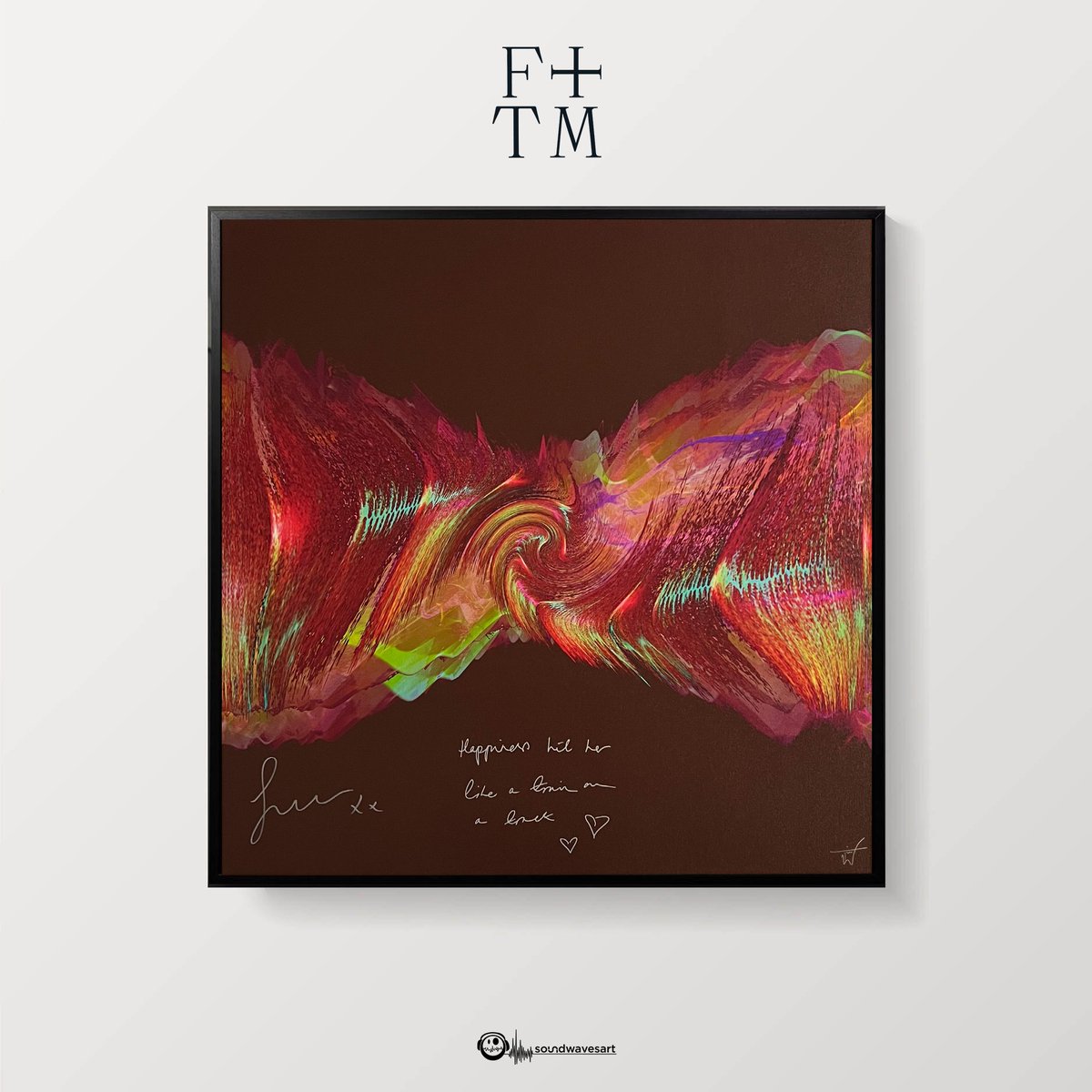 Florence + the Machine (@florencemachine) on Twitter photo In support of the incredible work of <a href="/nordoffrobbins/">Nordoff and Robbins</a>, fifty prints and four original pieces of <a href="/Soundwaves_Art/">Soundwaves Art</a> artwork created from the audio recording of "Dog Days Are Over” are available now. Every artwork has been hand signed by Florence.
Find out more at: In support of the incredible work of <a href="/nordoffrobbins/">Nordoff and Robbins</a>, fifty prints and four original pieces of <a href="/Soundwaves_Art/">Soundwaves Art</a> artwork created from the audio recording of "Dog Days Are Over” are available now. Every artwork has been hand signed by Florence.
Find out more at: