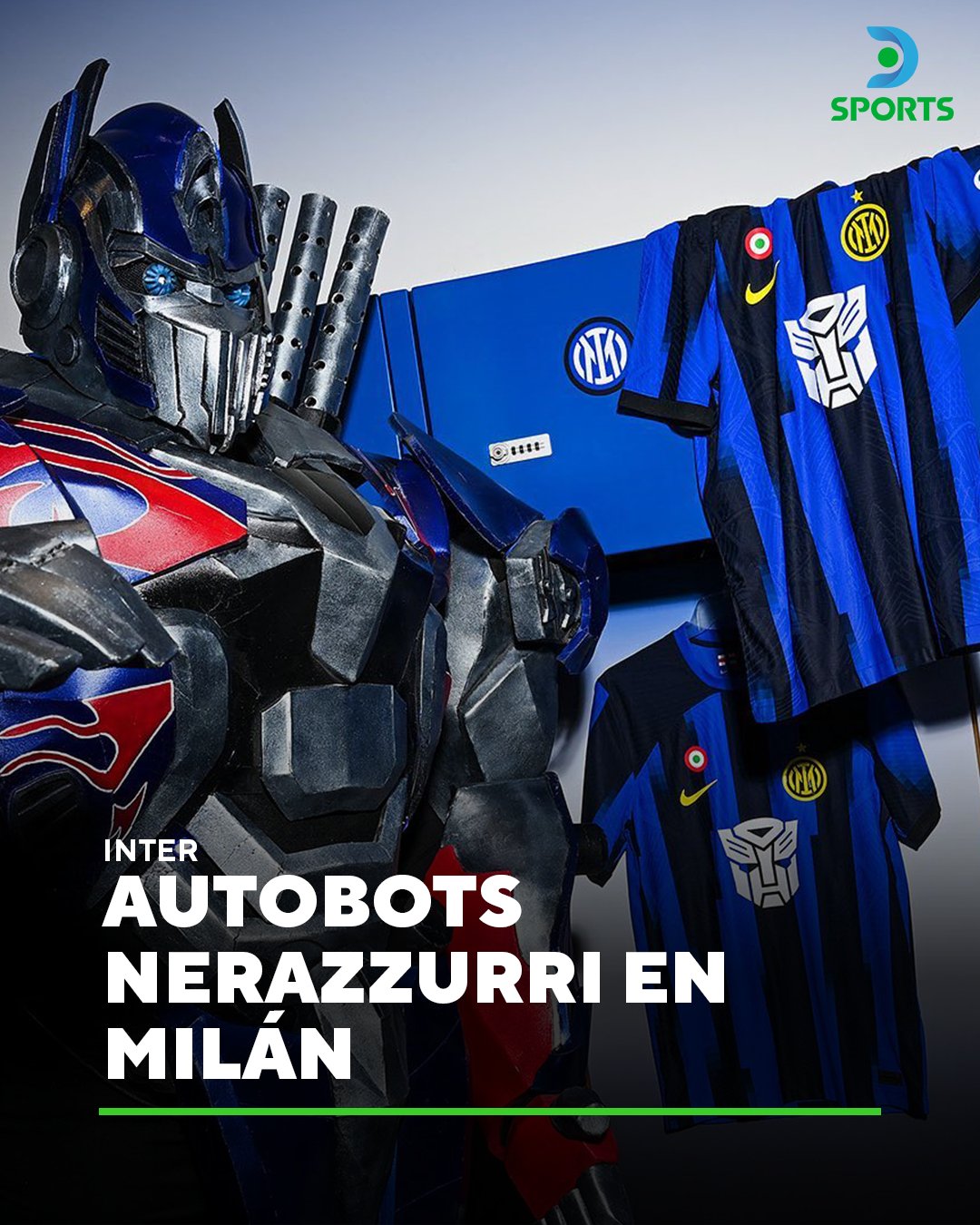 Fotos] Inter presentó camiseta con cinéfila publicidad de Transformers 