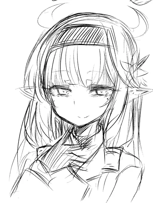 トキの逆バニーを描こうとしてたけど上手く描けなかったのでヒマリを描いてみた奴 