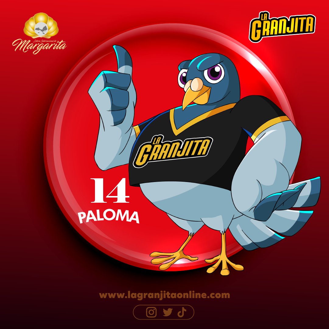 lagranjitaofic's tweet photo. 06-12-2023
01:00:00 pm
14 - PALOMA
#sorteos #loteria #loteriainternacionaldemargarita https://t.co/SkLMlk01CU https://t.co/18izut5TaU