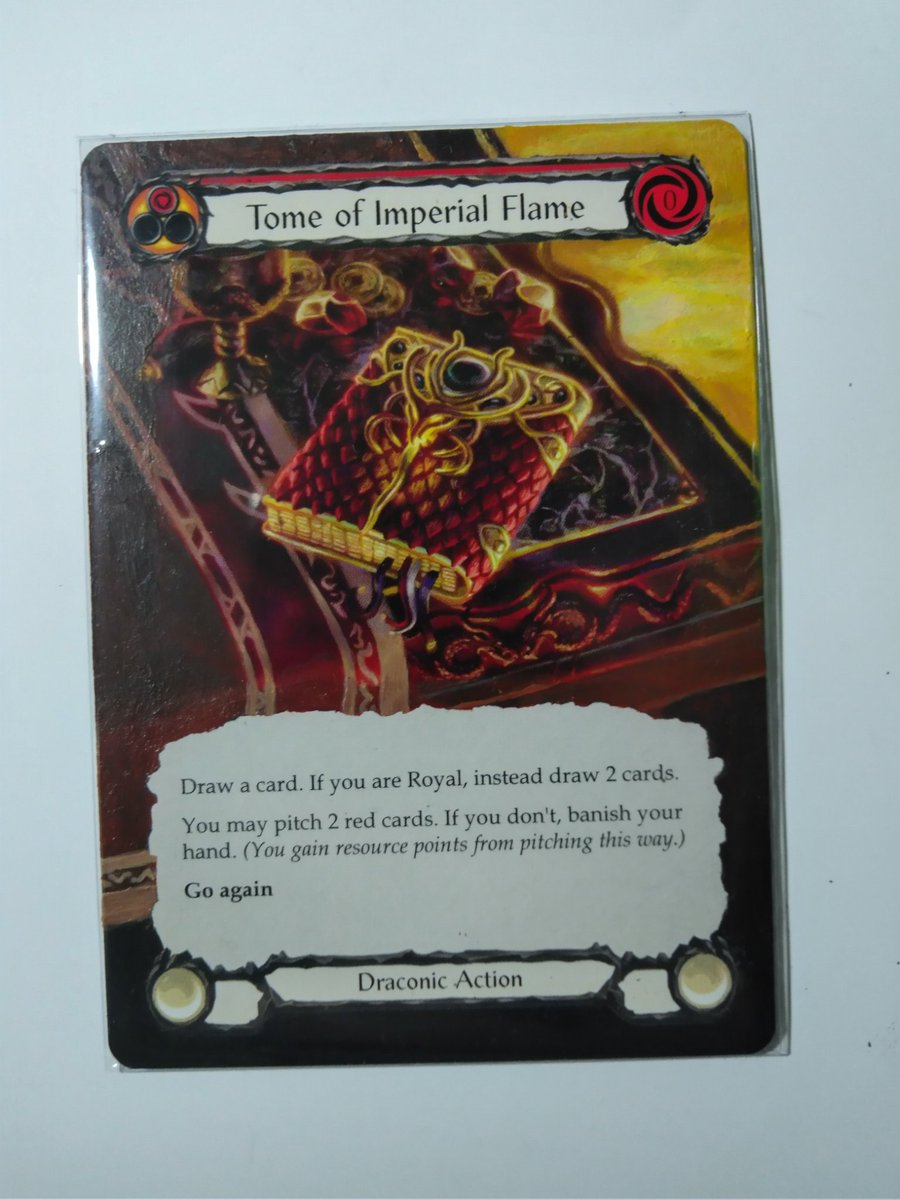 rustave_pro's tweet photo. I had the pleasure of meeting @BlackWingStudio at the #fabtcg world championship. We had a chat about alters and she gave me some great tips. Then when i came home i pulled this card at a draft so i thought why not alter it in honour of the empress of volcor. https://t.co/5mT3XNbQUR