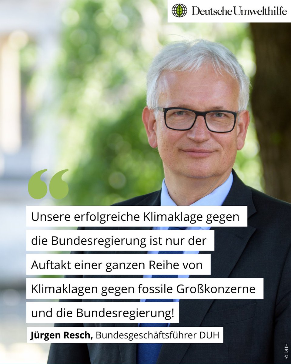 'Wir werden in 2024 gegen die Nebelkerzen von Öl- und Autoindustrie und für eine echte #Mobilitätswende und #SaubereLuft kämpfen. Noch in 2024 rechnen wir mit der Verhandlung unserer #Klimaklagen gegen #BMW und #Mercedes-Benz vor dem Bundesgerichtshof', so DUH-BGF Jürgen Resch.