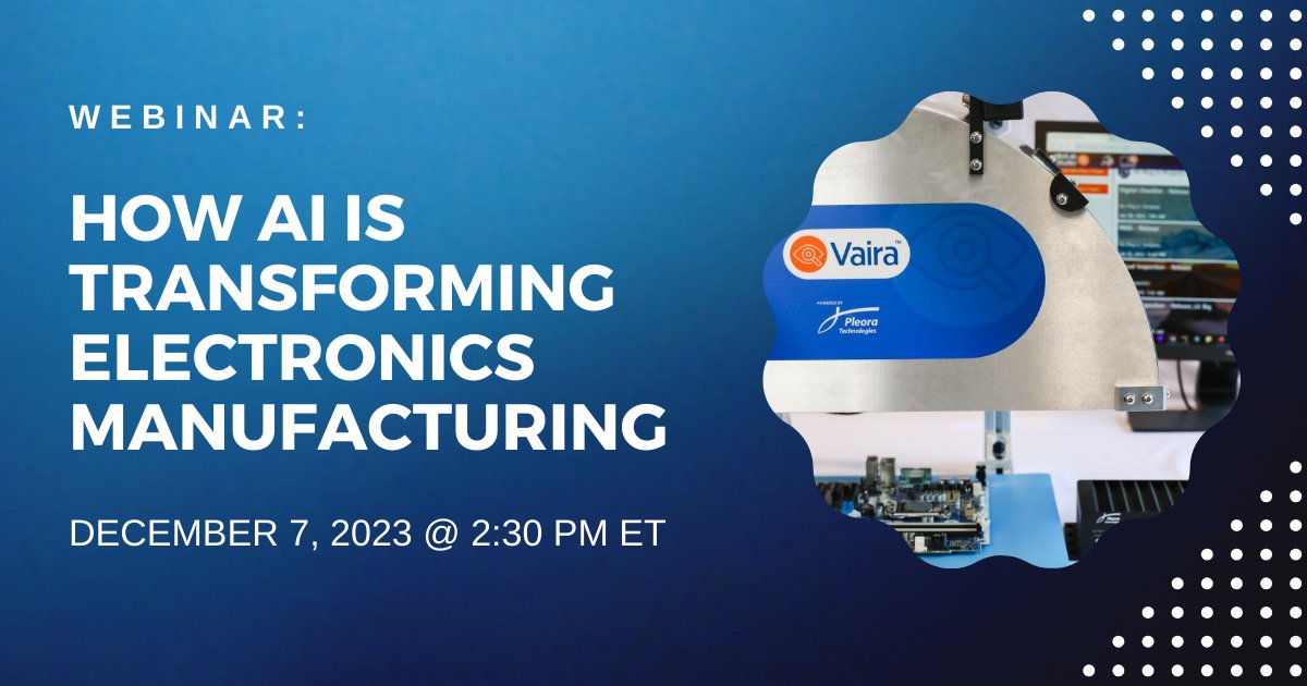 Avoid #quality escapes earlier in processes, add #traceability for critical products and compliance regulatory requirements, and reduce costs associated with claims and recalls. 

Register for #webinar ➡️🔗tinyurl.com/2s4k9aj3

#ai #electronics #manufacturing #inspection