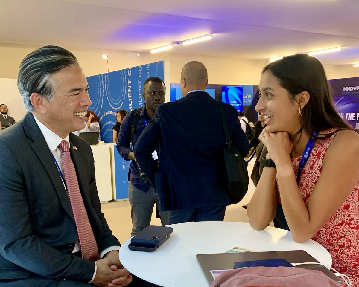 AGRobBonta's tweet photo. Meeting with organizers, policy experts, lawyers, and scientists from across the globe at #COP28.

Every city, state, and nation has to be dogged in our efforts to tackle the climate crisis through every avenue.

In California, we are. https://t.co/67iNZ998RY