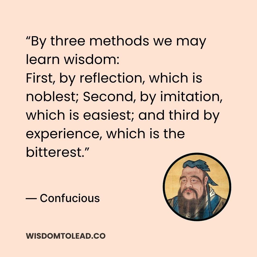 Three paths to wisdom: Reflect deeply, imitate wisely, and embrace the lessons of experience. 🌟
.
.
#WisdomJourney #ReflectAndGrow #LearnFromExperience #LifeLessons #EmbraceWisdom #ReflectImitateExperience #WisdomToLead