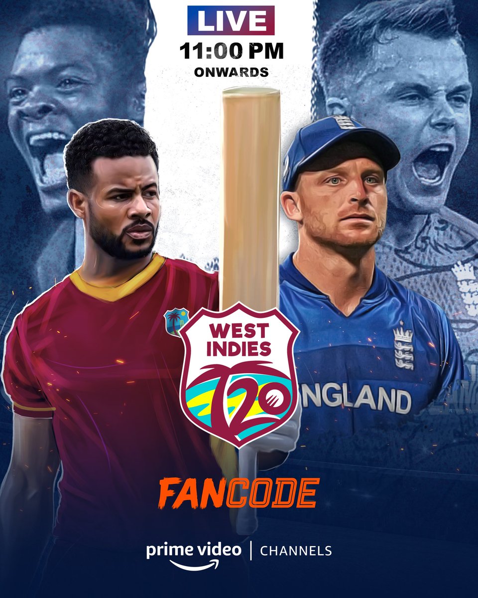 ready for a power packed game? 🏏

Watch WI vs ENG 2nd ODI, LIVE on #PrimeVideoChannels with a FanCode subscription!