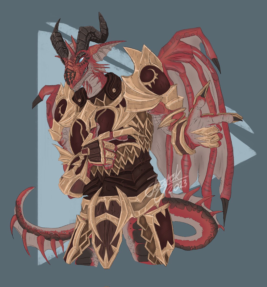 ArtJoryck's tweet photo. Drac Thyr flat color commission for @dobiedog_ on Instagram !

#dragonflight #warcraft #worldofwarcraft #Dracthyr #warcraftart https://t.co/iIcRjUR3Y6