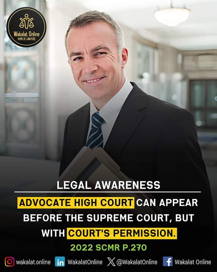 umar12002's tweet photo. Advocate high court can appear before the Supreme Court, but with court's permission.
2022 SCMR P.270
#foryoupage #advocate #lawpower #advocates #KingAndLaw #legalmatters #somethingnew #public #followers #legalupdate #PalestinianLivesMatter #latestupdate #highcourt #legaladvice https://t.co/23k6i86B0N
