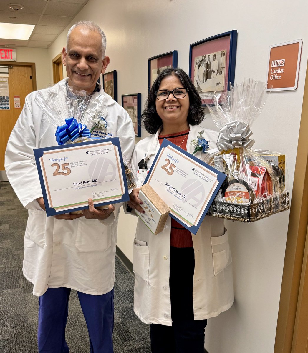 Albany Med Anesthesiology (@albanymedanesth) on Twitter photo Celebrating 25 years of service at <a href="/AlbanyMed/">Albany Med Health System</a> 🎉 Drs Manju Prasad and Saroj Pani Celebrating 25 years of service at <a href="/AlbanyMed/">Albany Med Health System</a> 🎉 Drs Manju Prasad and Saroj Pani