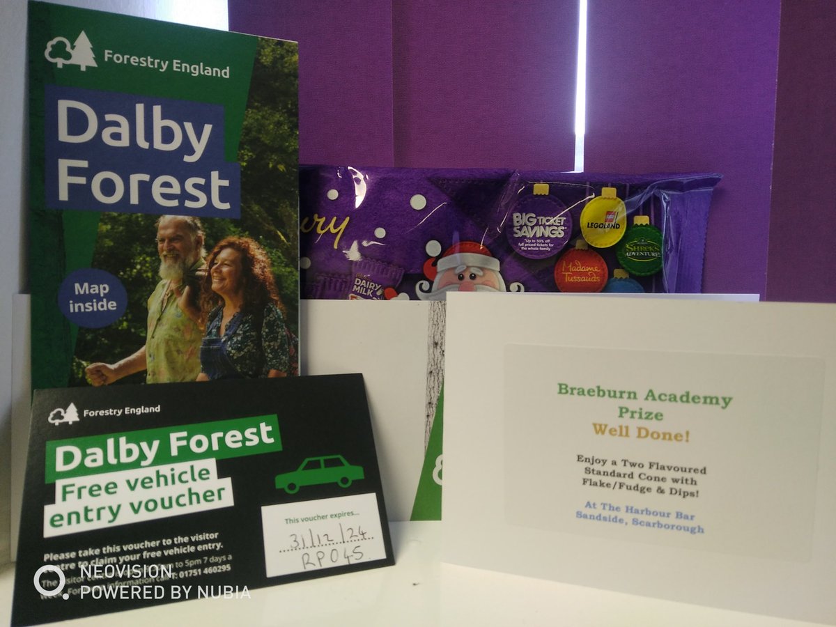 Day 4 of Attendance Advent and another 3 fantastic prizes, including a day pass for Dalby Forest! Be in it (on time) to win it! #attendancematters <a href="/eboractrust/">Ebor Academy Trust</a>