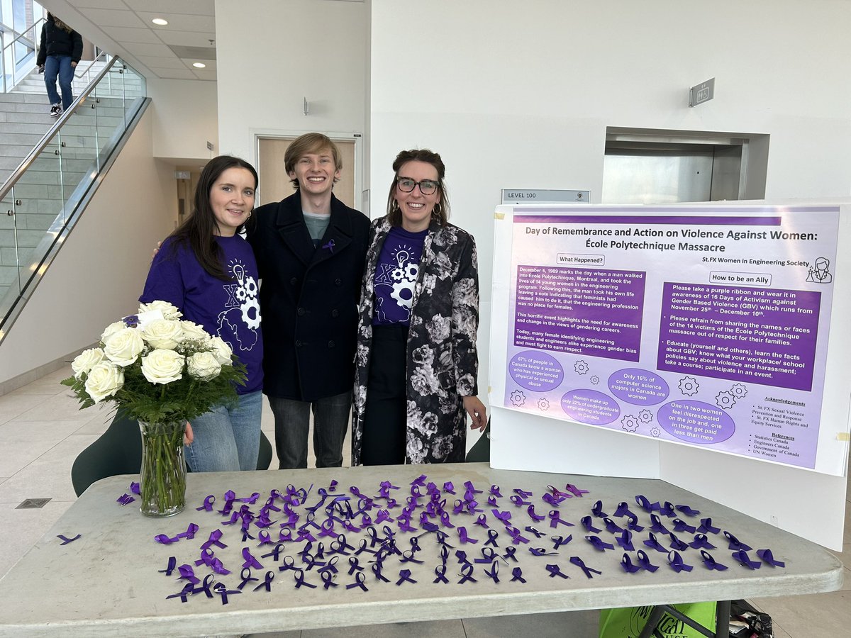 We’re in the Mulroney until 3pm. National Day of Remebrance and Action in Violence Against Women. Come by and get a ribbon!