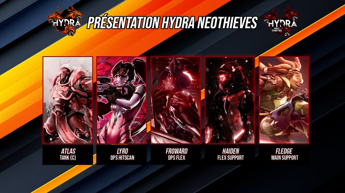 RDV ce soir à 21h00 pour un nouveau match <a href="/PlayAllForOneFR/">Overwatch AllForOne France</a> de notre équipe Hydra Neothieves en division semi-pro ! 🫡

Ils affronteront <a href="/MadaAcademyOw/">Mada Academy</a> Secret Project et le match sera cast ici : twitch.tv/misskiwiii

🐉 LET'S ROCK HYDRA ! 🐉