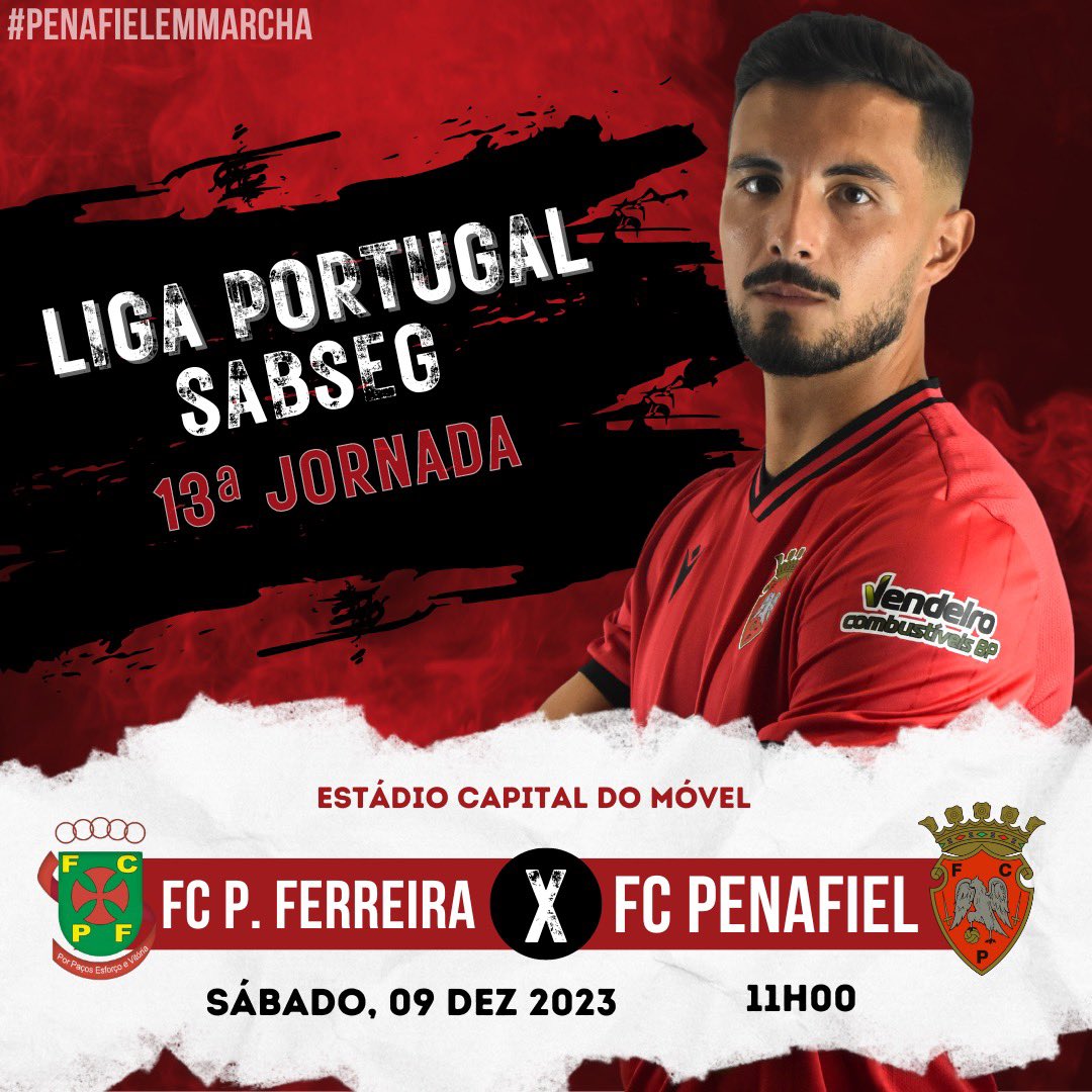 𝑷𝑹𝑶́𝑿𝑰𝑴𝑶 𝑱𝑶𝑮𝑶 🫡

⚔️ @fcpacosdeferreira 
🗓️ 09/12
⏰ 11H00
🏟️ Estádio Capital do Móvel
📺 SPORT TV 1
📻 RADIO CLUBE DE PENAFIEL

#penafielemmarcha