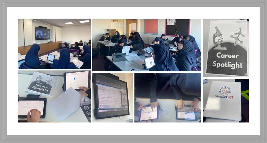 edengirlsslough's tweet photo. Yr8 students completing their second Girls Get Set Masterclass. This session focused on women within the engineering sector of STEM. Pupils heard from 4 women discussing their jobs and the path they followed to achieve their careers. #GirlsGetSet #WomenInSTEM #EdenGirlsSlough https://t.co/PrZr3WULHf