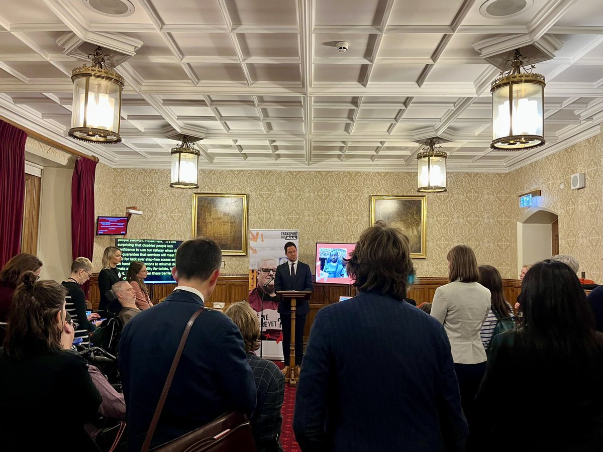 Enabling disabled people to make the journeys they want with freedom, dignity, ease and confidence must be a priority of any Government. Pleasure to speak at the <a href="/TransportForAll/">Transport for All</a> launch of their new report ‘Are We There Yet?’ about Labour’s ambitions for rail