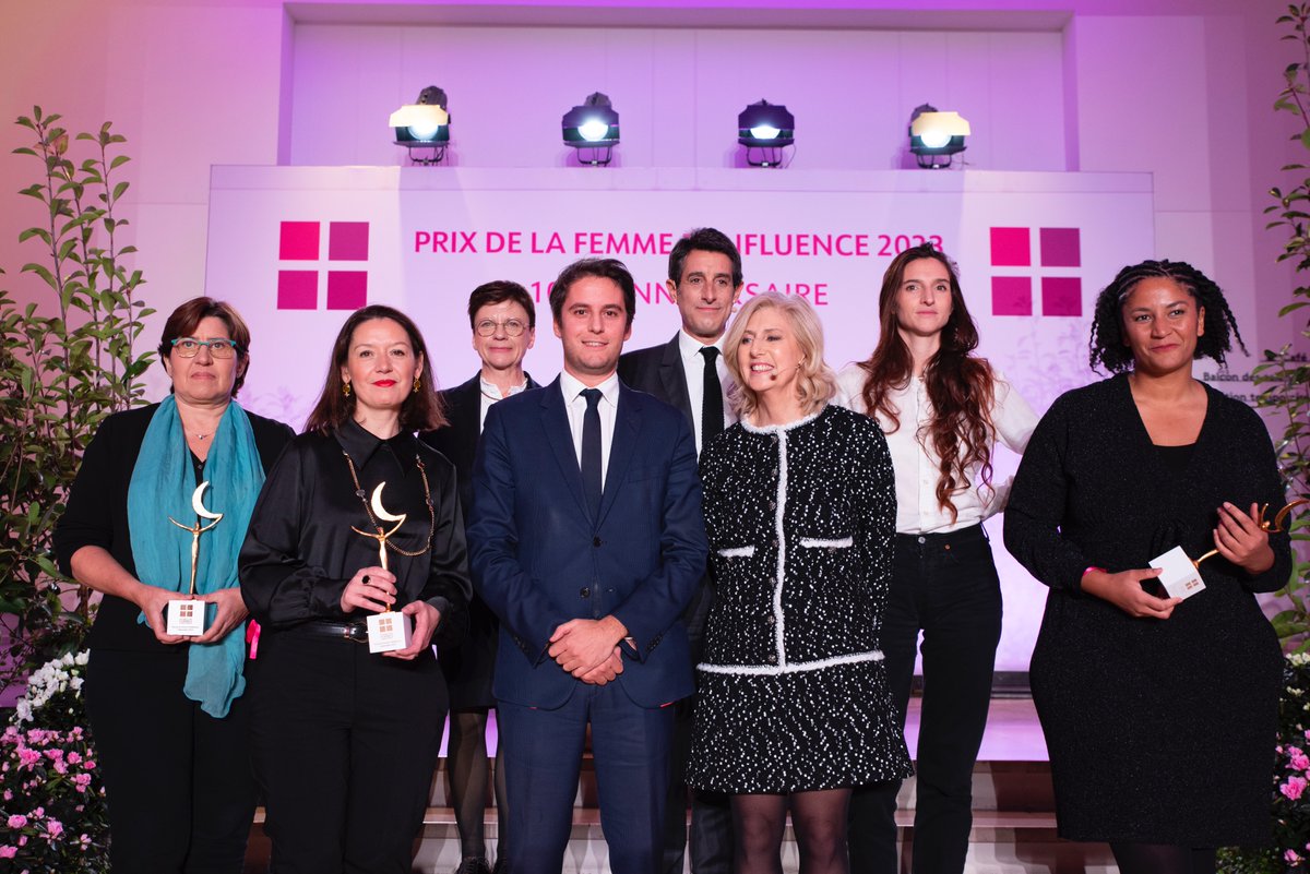 [PALMARÈS 2023]
🏆 Un grand bravo à nos 5 lauréates pour leurs engagements que nous avons récompensé hier soir à l'occasion de la 10ème édition de #PFI2023 !
Politique : <a href="/RixainMP/">Marie-Pierre Rixain</a>
Économique : @ClaudeGrison
Culturelle : <a href="/konesara/">Sarah Koné</a>
Coup de cœur : @valmasdel
Espoir : <a href="/josephinegoube/">Joséphine Goube</a>