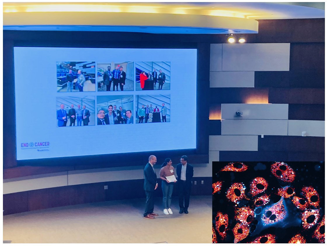 📢 🎉Congratulation to Santny Shanmugarama (@Santny3), (PhD candidate from Dr. Anna Csiszar’s lab) who has been awarded for the best scientific image for the “Art of Science in Light of Nanomedicine” at #END2CANCER conference, organized by @StephensonCC.
Her fantastic picture,