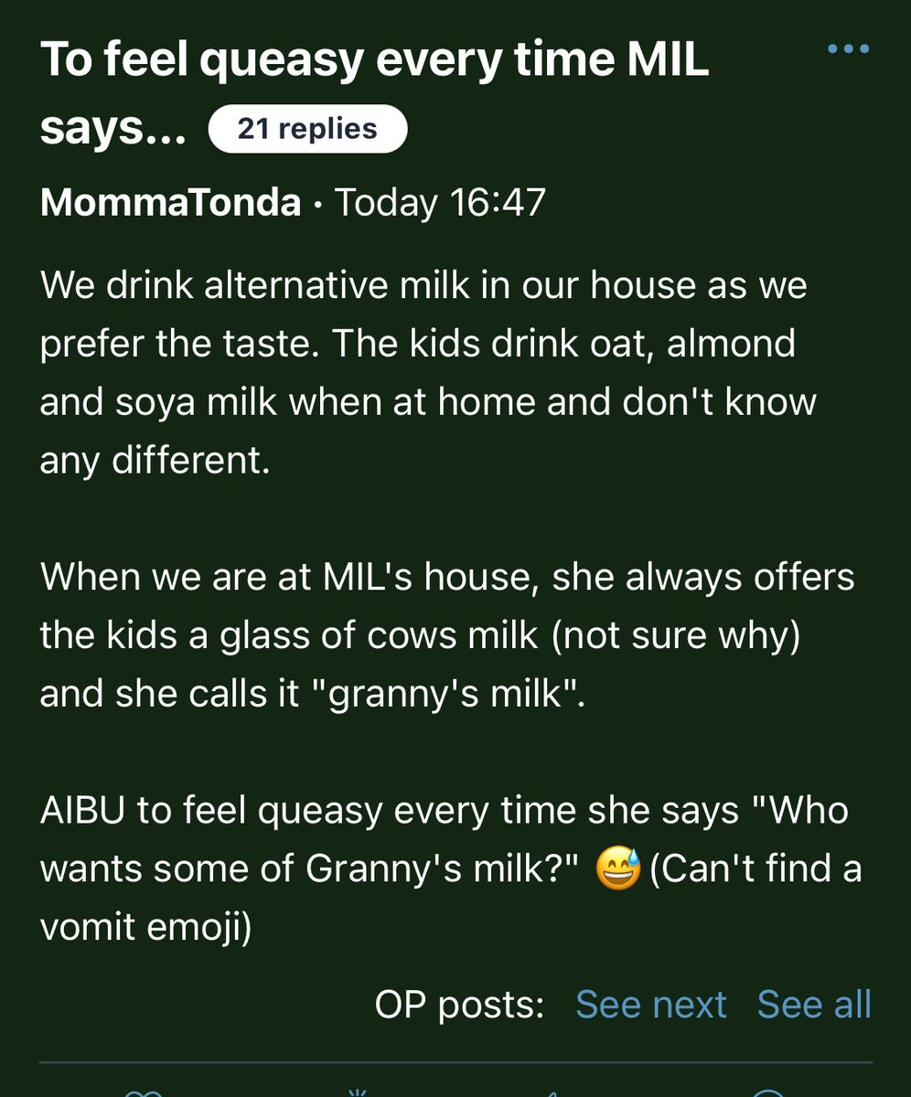 “Granny's milk”