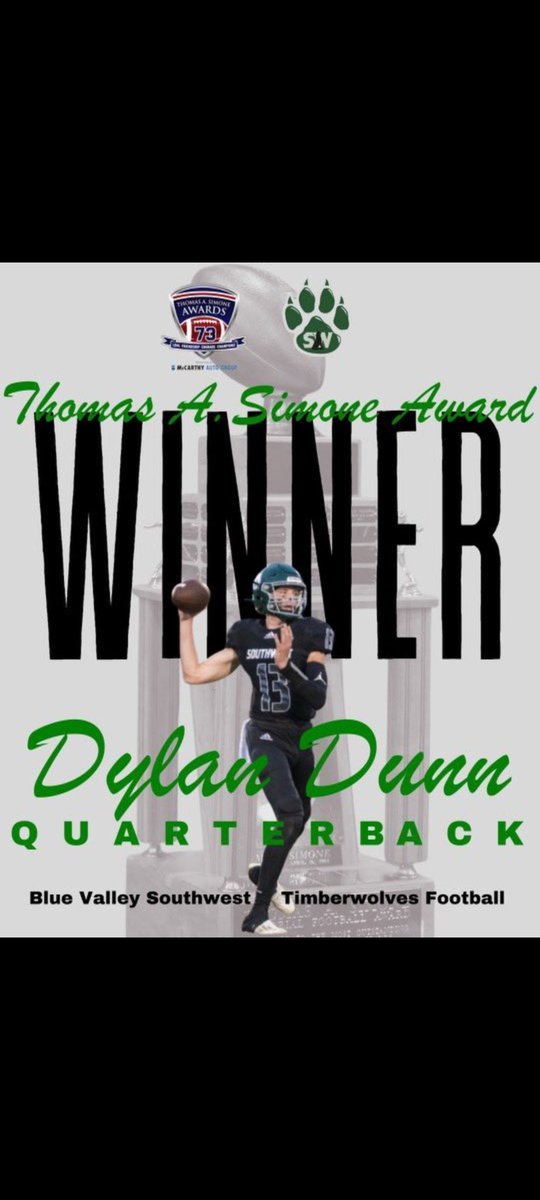 OJsimpso32's tweet photo. @dylan_dunn_13 Another @EMP1RE7v7 Alumni who is a field General and smooth as can be under pressure. Congratulations. @SimoneAwards #Simoneawards https://t.co/8uv5RET8Pq