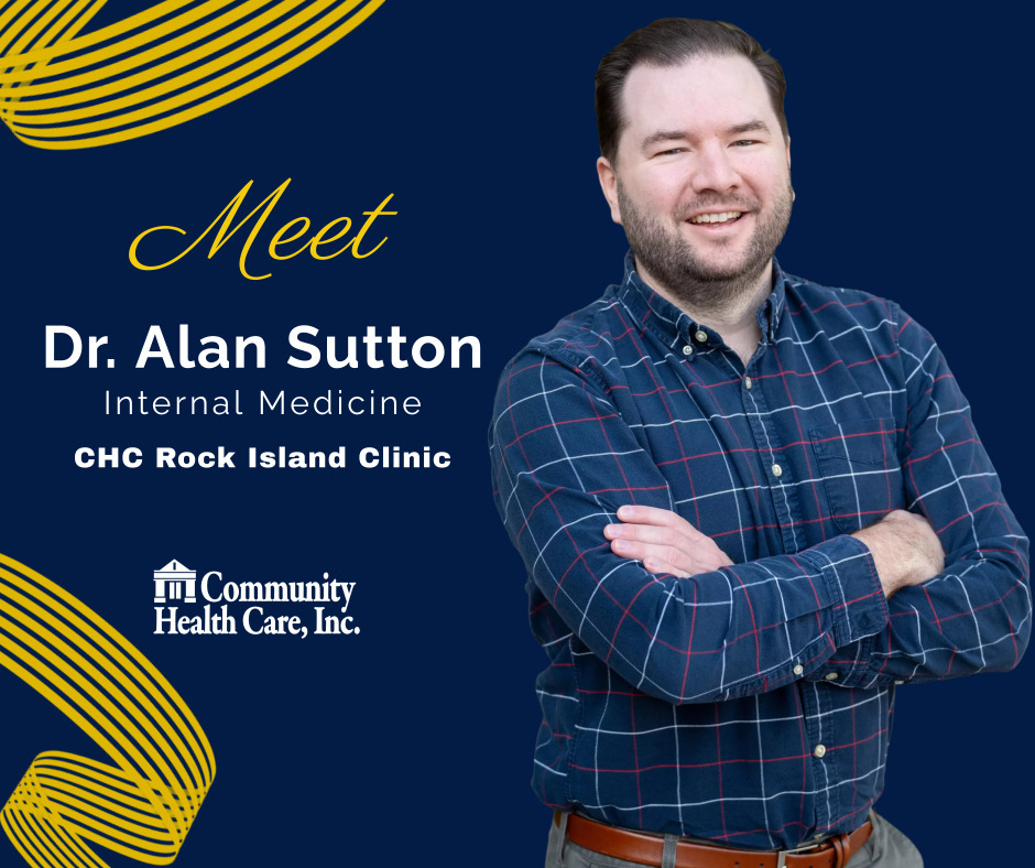 Dr. Alan Sutton joined CHC in July and has helped expand access to primary care in the City of Rock Island! Dr. Sutton provides patient-centered care on a personal level. We are thrilled to have him on our team!

For appointments, call 563.336.3000

#CHC #rockisland #quadcities