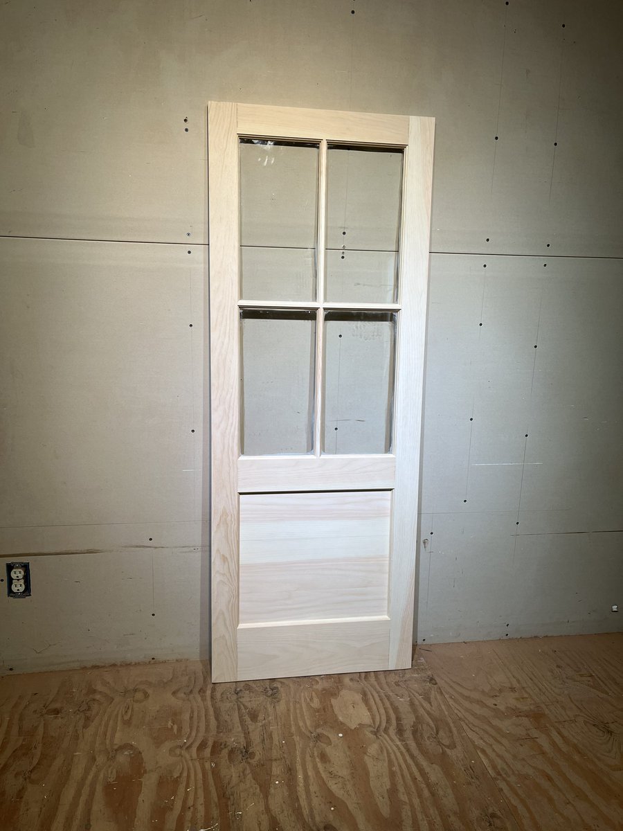 Custom built wood door for a doll house.