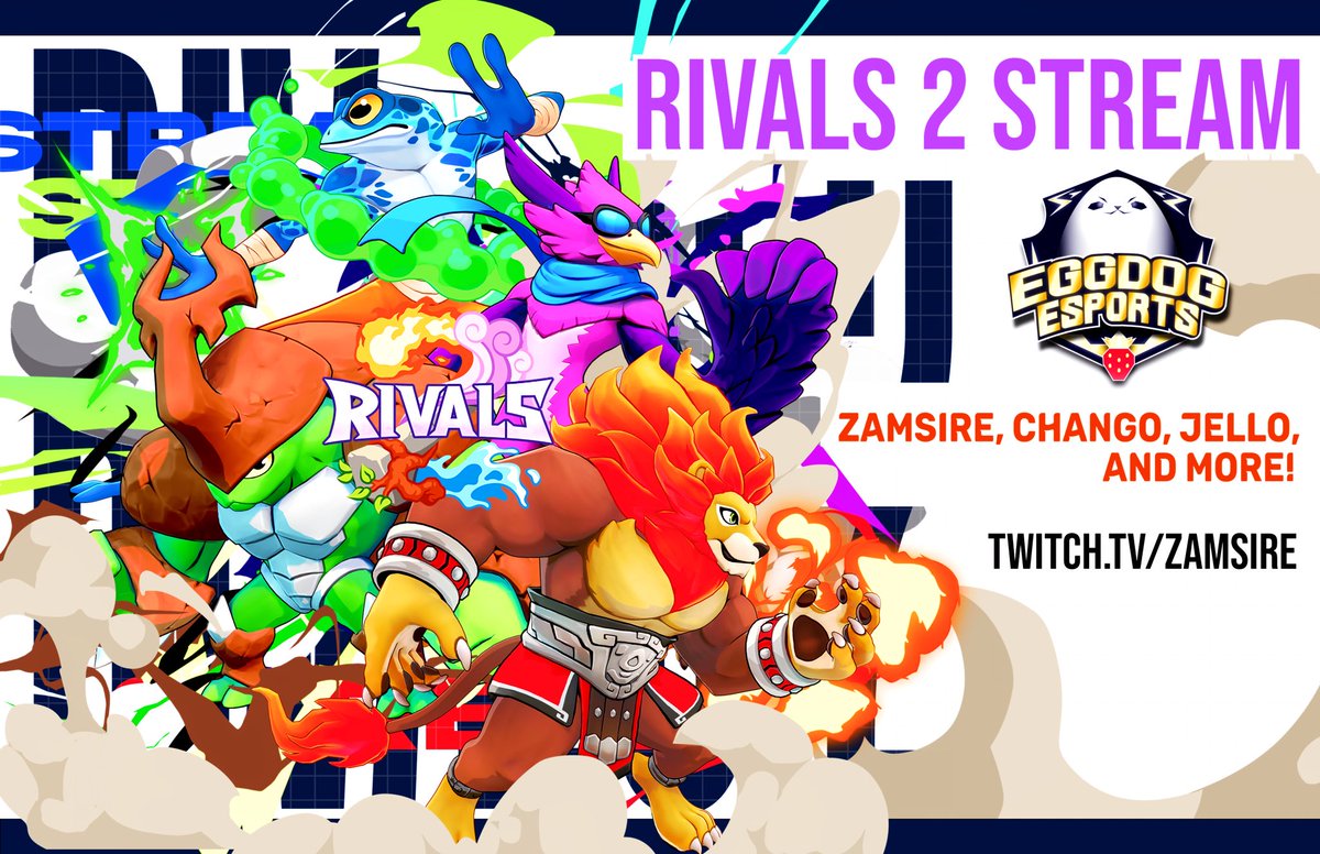 Eggdog Esports 🥚🍳 (@eggdogesports) on Twitter photo TODAY AT 4PM PST! 
RIVALS 2 SHOWCASE
Including a bracket ft. Zamsire, Chango, Jello, Albert,  Zvara, Graves and more! TODAY AT 4PM PST! 
RIVALS 2 SHOWCASE
Including a bracket ft. Zamsire, Chango, Jello, Albert,  Zvara, Graves and more!