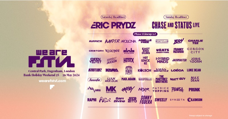 capitaldance's tweet photo. Still not over @wearefstvl’s insane 2024 lineup! 🤩

@chaseandstatus @ericprydz @Patrick_Topping @MarcKinchen &amp; more are confirmed for 25th-26th May in Central Park, Dagenham, LDN.

Presale tickets are available now. General sale is open tomorrow 10AM. Tap for all the details ⬇️