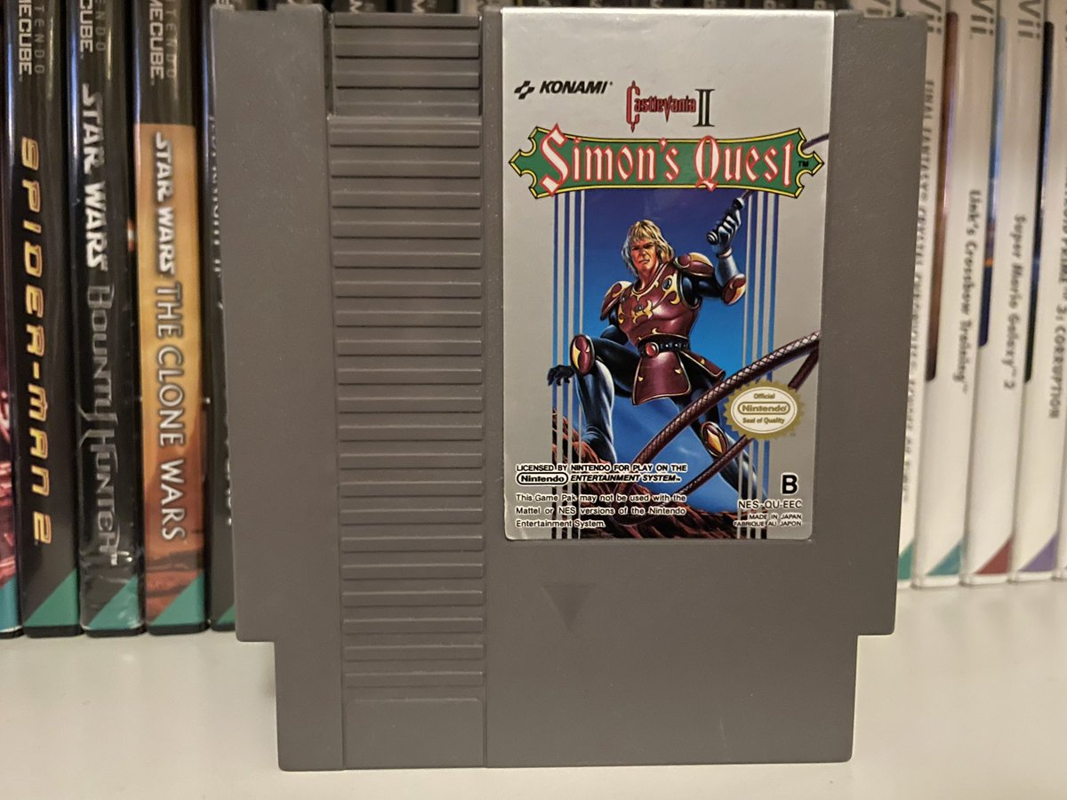 Retro_sheriffen's tweet photo. Hi everyone. I collect video games.
Here we have #castlevania2 #simonsquest 
It is a platform-adventure game developed and published by Konami. Released in North America in 1988 for the Nintendo Entertainment System
#nes #nintendo #castlevania #retrogaming #dracula #belmont https://t.co/ngEfwtegg0