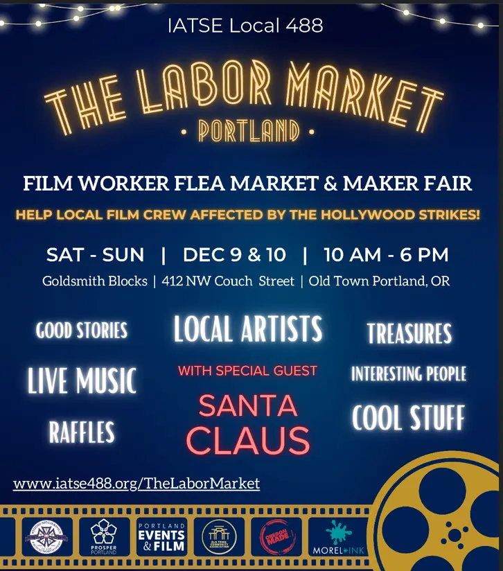 This weekend Prosper Portland's Film and Events Office is co-sponsoring a fun event to support local film and entertainment union members who have been affected by the historic Hollywood strikes that shut down the industry for more than 6 months.