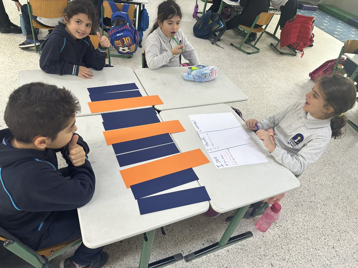 To provoke their knowledge about pattern, #Gr2B worked in groups and used the strategy I see/ I think/ I wonder. <a href="/Hhhsinfo/">Houssam Hariri HS</a> <a href="/TawilNoor/">Noor Taweel</a> <a href="/sashgh/">Sasha Ghosn</a> <a href="/HananKozbar/">hanan kozbar</a>