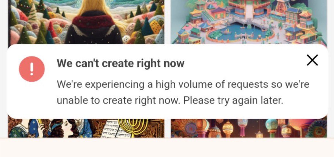 OnikaStatistics's tweet photo. 🚨 | Due to the High Demand from ‘Gag City’ creations on BING Image Creator, the site has unfortunately overloaded with high volume requests. https://t.co/vm97FiiiWJ