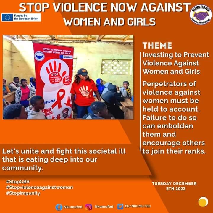 Perpetrators of violence against women must be held to account. Failure to do so can embolden them and encourage others to join their ranks.Let's unite and fight this societal ill that is eating deep into our communities.
<a href="/mbimenyuymarius/">mbimenyuy marius🇨🇲</a>
<a href="/UEauCameroun/">L'UE au Cameroun et pour la Guinée équatoriale</a> 
<a href="/UN_Women/">UN Women</a> 
<a href="/USEmbYaounde/">U.S. Embassy Yaounde</a>