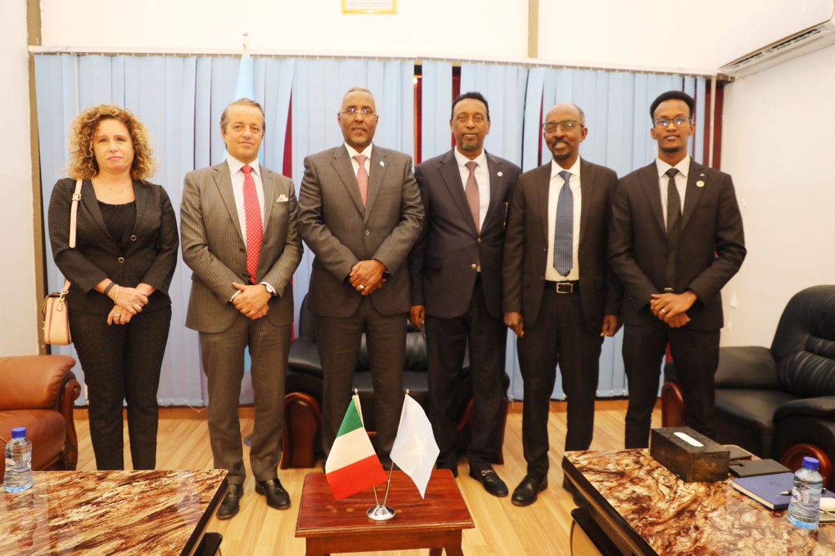 Abshir Omar Jama (Huruse) (@abshirhuruse) on Twitter photo Received a copy of credentials from the new Ambassador of Italy to the Federal Republic of Somalia, H.E. Pier Mario Daccò Coppi.
It was a pleasure to discuss the opportunities of enhancing cooperation between our two nations. Received a copy of credentials from the new Ambassador of Italy to the Federal Republic of Somalia, H.E. Pier Mario Daccò Coppi.
It was a pleasure to discuss the opportunities of enhancing cooperation between our two nations.