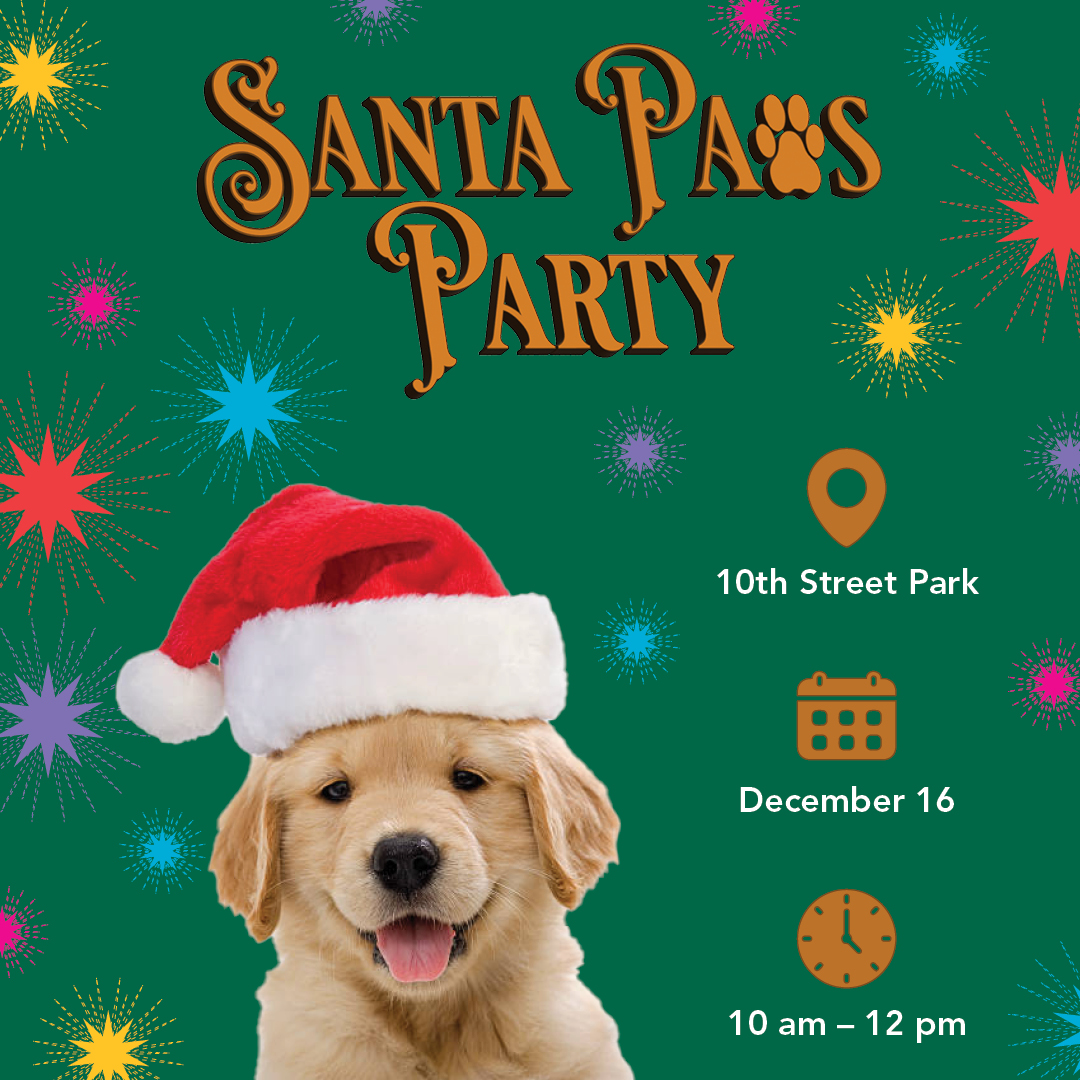 It’s time for a paw-sitively perfect holiday celebration! 🐾 We're talking: 🎅 Photos with Santa ☕ Hot cocoa from @dancinggoats 🎶 Holiday music This family-friendly event is free and open to the public. Holiday attire is encouraged! 🎄 Furry friends are welcome!